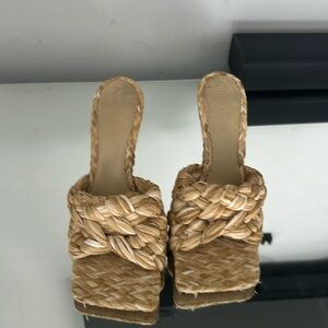 Brand newe raffia sandals worn once